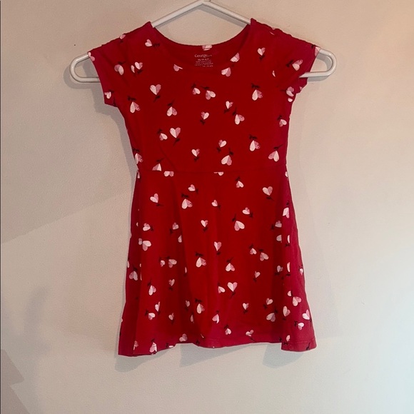 George Red Cotton Top with White Patterns - Picture 1 of 4